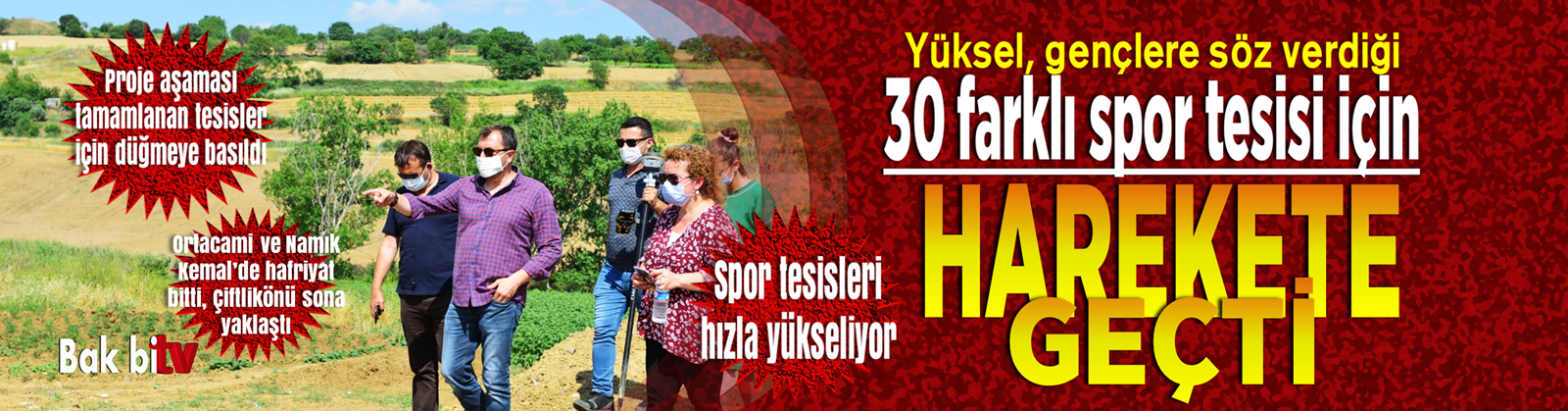 YÜKSEL, 30 FARKLI SPOR TESİSİ İÇİN HAREKETE GEÇTİ