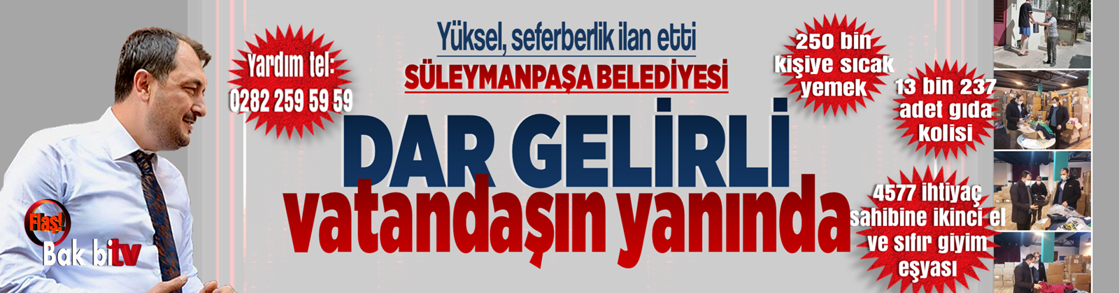 SÜLEYMANPAŞA BELEDİYESİ DAR GELİRLİ VATANDAŞIN YANINDA