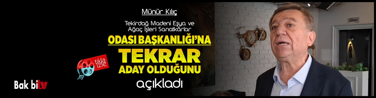 MÜNÜR KILIÇ, TEKİRDAĞ MADENİ EŞYA VE AĞAÇ İŞLERİ SANATKÂRLAR ODASI BAŞKANLIĞI’NA TEKRAR ADAY OLDU